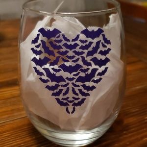 Handmade stemless wine glass